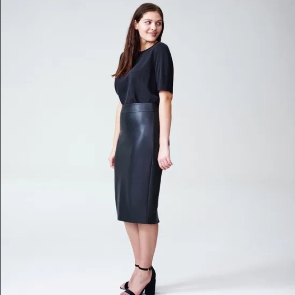 Universal Standard Sillaro Vegan Leather Pencil Skirt